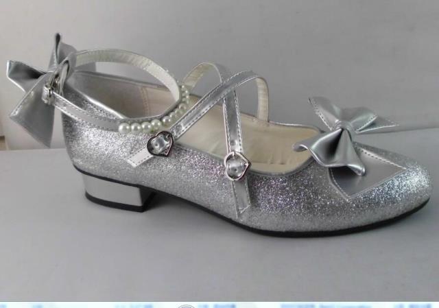 Silver & Low heel