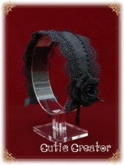 Cutie Creator Dark Fantasy Black Lace Lolita Headband
