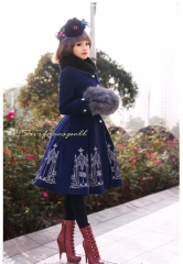 Surface Spell Elegant Embroidery Wool Lolita Winter Long Coat