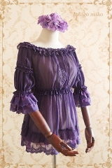 Strawberry Witch Purple Striped Lolita Blouse - Sold Out