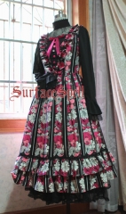 Surface Spell -Flower Wall- Vintage Classic Lolita Jumper Dress - Customizable