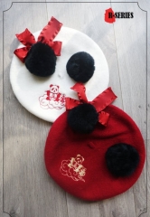 R-series ~Pandas & Lucky Clouds~ Embroidery Beret - Sold Out