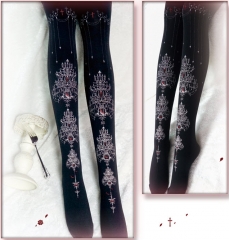 Yidhra -Flicking Light and the Sirens' Song- Lolita 120D Velvet Tights - Sold Out
