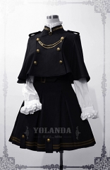 Yolanda -In the Name of the Father- Military Lolita Cape and Skirt Set