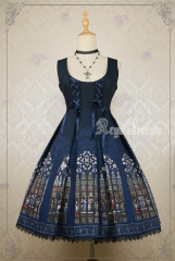 AcYutHorizon -Immortals- Gothic Stained Glass Printed Lolita Corset JSK - Ready In Stock