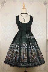 AcYutHorizon -Immortals- Gothic Stained Glass Printed Lolita Corset JSK - Preorder