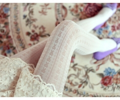 Reina Lolita Hollow Out Bows Lace Lolita Tights