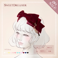 Cutie Creator Vintage Velvet Bow Lolita Headbow