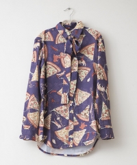 Cat's Broom -Yummy Pizza- Pizza Printed Casual Lolita Blouse