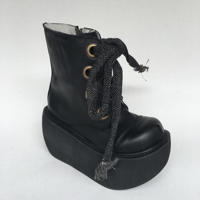 Antaina Cow Leather High Platform Lolita Boots Shoes