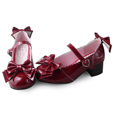 Glossy wine & 4.5cm heel