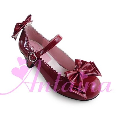 Glossy wine & 6.3cm heel