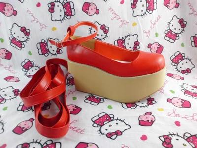 Matte red & 9cm heel + 7cm platform