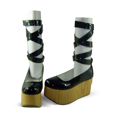 Glossy black & 9cm heel + 7cm platform