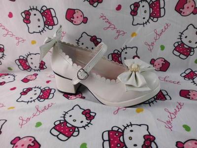 Matte white & 4.5cm heel + 1cm platform