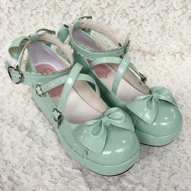 Glossy mint & 5cm heel + 2cm platform