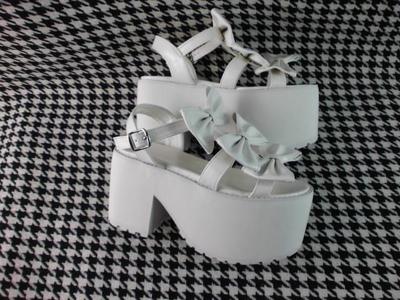 Matte white & 10cm heel + 8cm platform