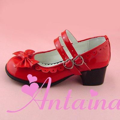 Glossy red & 4.5cm heel