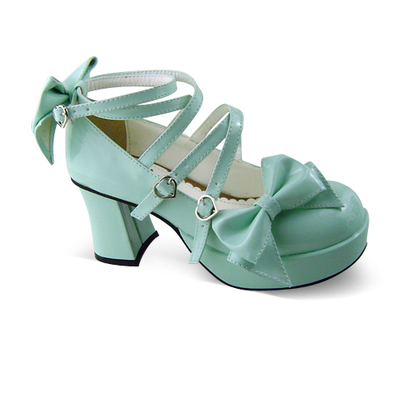 Glossy mint & 7.5cm heel + 3cm platform