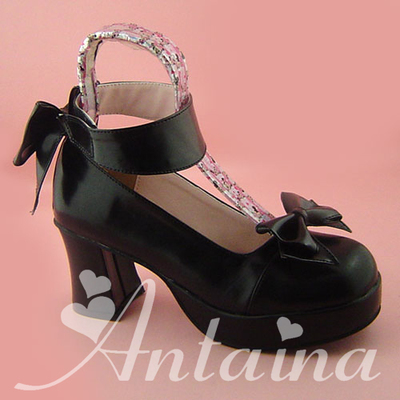 Matte black & 7.5cm heel + 3cm platform