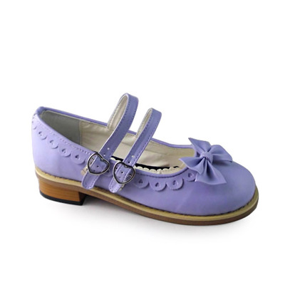 Matte purple & low heel