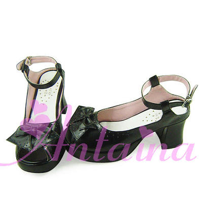 Matte black & 7.5cm heel + 3cm platform