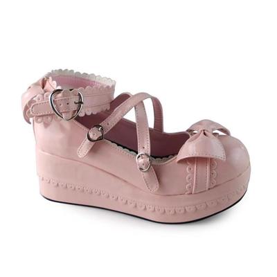 Glossy pink & 7cm heel + 3cm platform