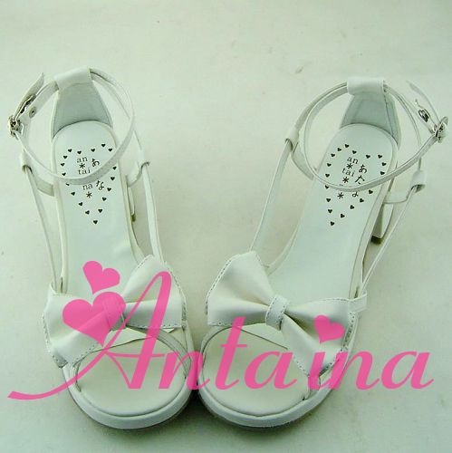 Matte white & 4.5cm heel + 1cm platform