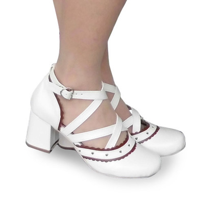 Coffee x white & 4.5cm heel
