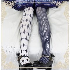 Stripe Clown 80D Polyester Lolita Tights