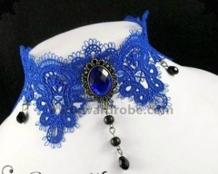Lace Royal Blue Adorable Retro Lolita Necklace