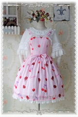 Infanta Q Candy Cherry Printed Chiffon Casual Lolita JSK