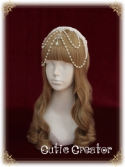 Cutie Creator Nereid Lace Beadchain Lolita Headbow