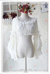 Infanta Detachable Hime Sleeves Chiffon Lolita Short Blouse