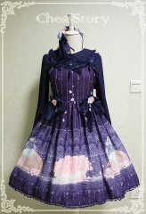 Chess Story -Peachblossom and Snow- Lolita Jumper Skirt Version II