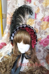 Surface Spell -Virtual Joker- Argyle Lolita Half Bonnet