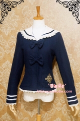 Strawberry Witch Sweet Sailor Embroidery Autumn Winter Lolita Short Coat