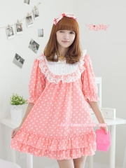 Strawberry Witch Cute Doll Chiffon Lolita OP Dress