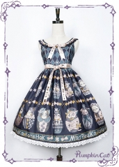 Pumpkin Cat -Kitten Matryoshka Dolls- Lolita Jumper Dress