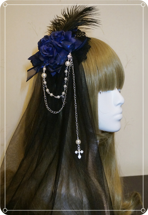 Purple Headdress with Veil