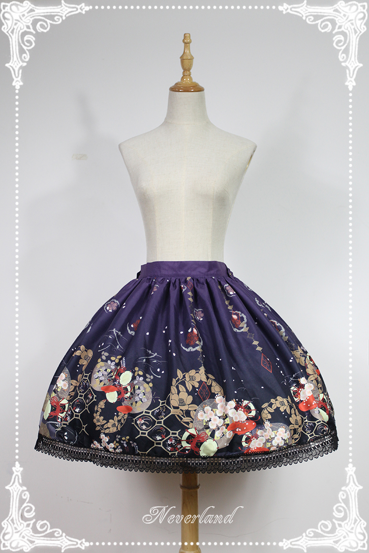 Black purple skirt