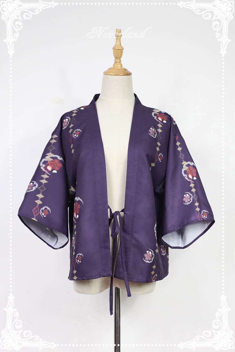 Black purple haori