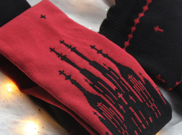 Red X Black Stockings