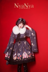 NyaNya Lolita -Kaguya- Furisode Style Sleeves Wa Lolita OP Dress