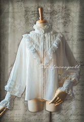 Surface Spell -Unfinished Book- Vintage Chiffon Loose Sleeves Lolita Blouse