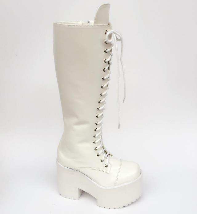 Matte White & 11cm heel + 6cm platform