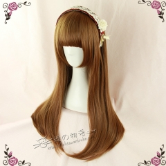 60cm Honey Brown Small Fresh Lolita Straight Wig