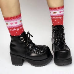 Diamond Head High Platform Lolita Short Boots