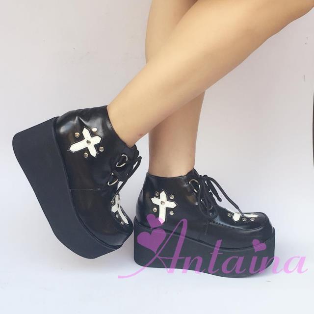 Black & 7cm heel + 5cm platform