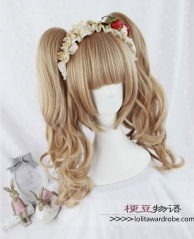 Daily Honey Brown Lolita Wig with Two Curly Ponytails